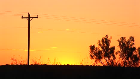 plano médio de uma paisagem rural em goldenhour