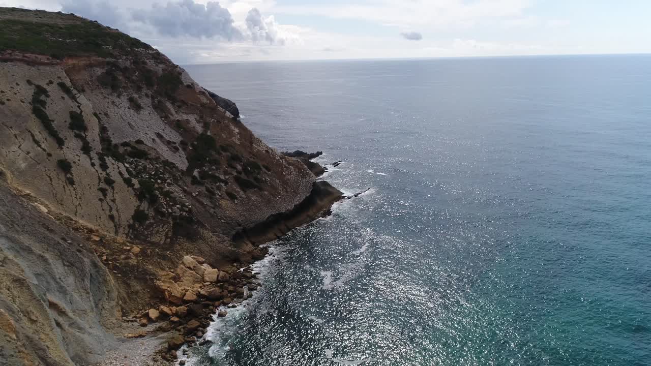 impresionante paisaje marino desde una vista aérea de portugal