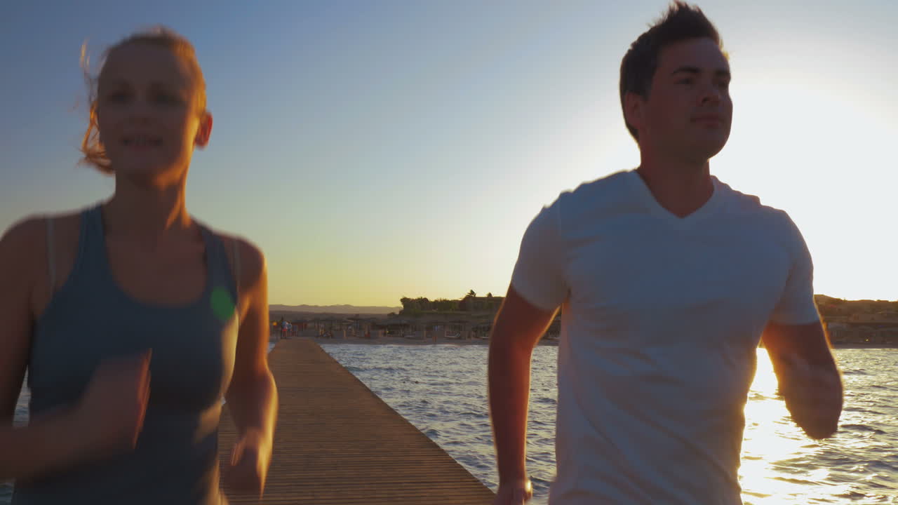 아침 달리기를 끝내는 친구들