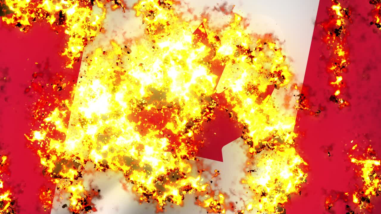 캐나다 발이 불타고 있는 애니메이션