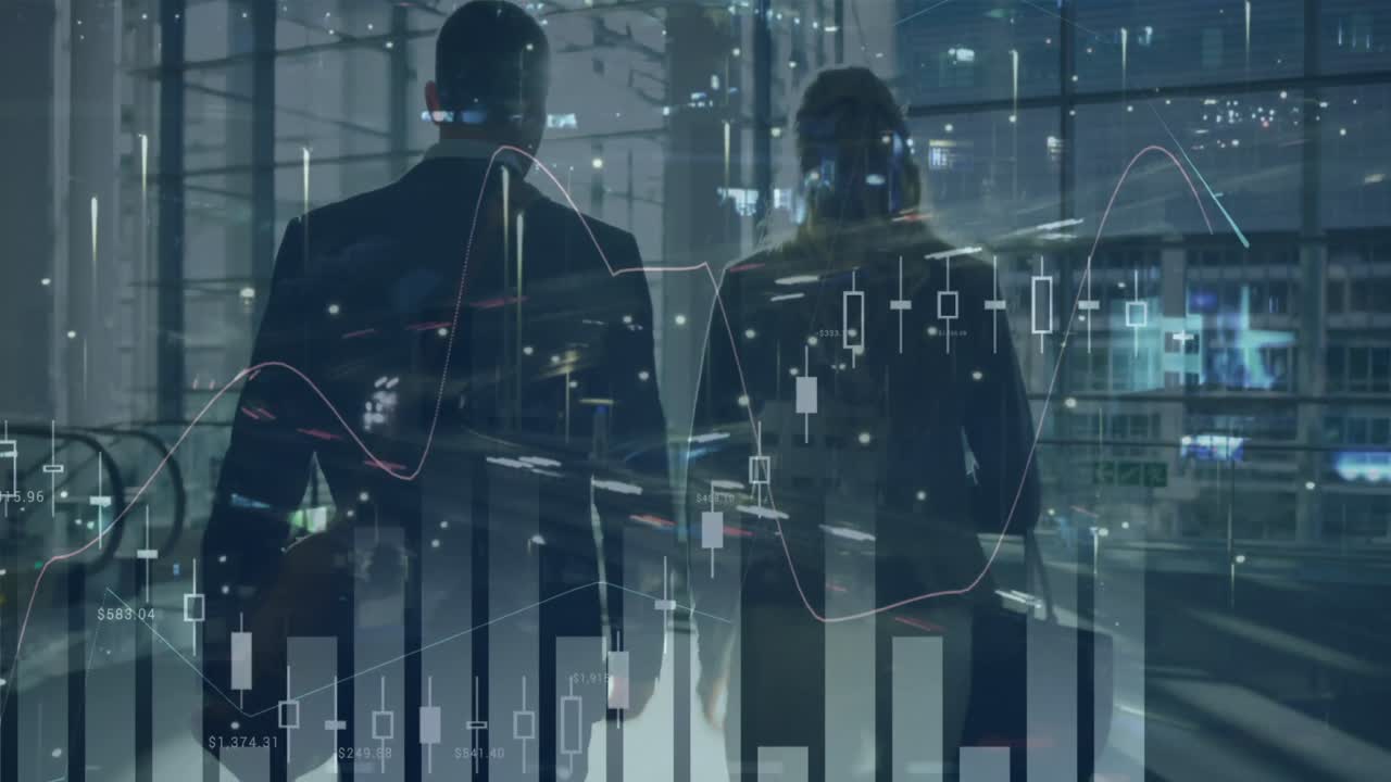 Animation af statistikbehandling over forretningsfolk