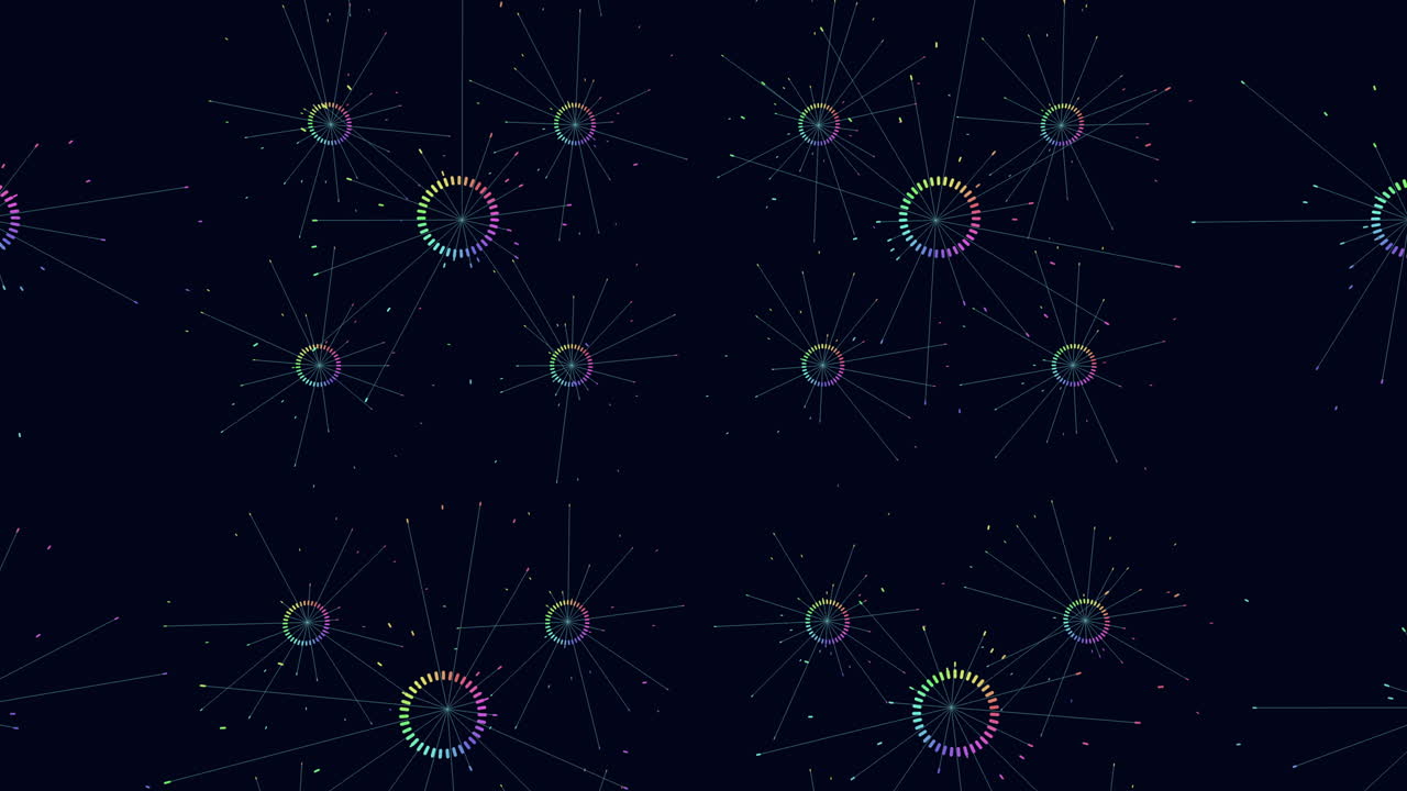 Interconnected circle network with data transmission
