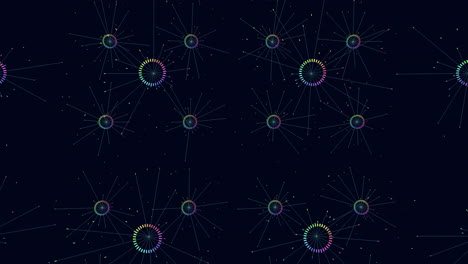 Interconnected circle network with data transmission