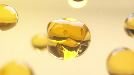 abstract gold liquid droplets