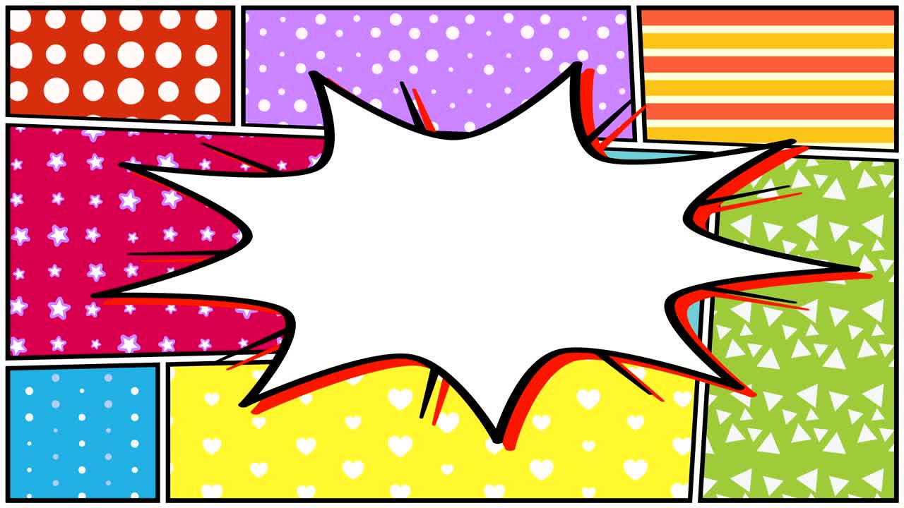 fondo cómico con lugar para la inscripción.