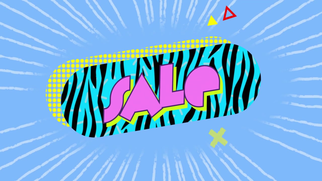 Animoitu alennusmyyntikyltti retro seeprakuvioisella designilla.