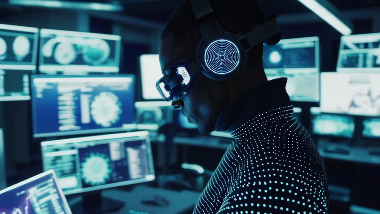 Futuristic Data Analyst at Work