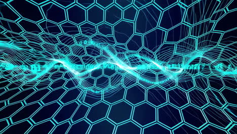 abstract futuristic hexagon grid pattern