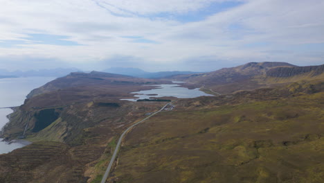 Wide-view-of-the-Scottish-highlands-with-Loch-Leathan-in-the-background