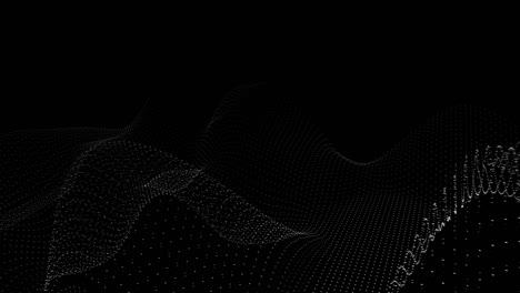 flowing dots waves pixel particle background