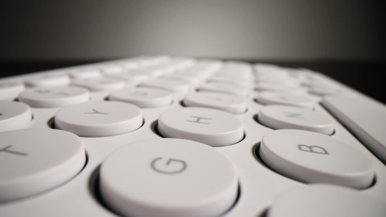 Close-up of a white keyboard