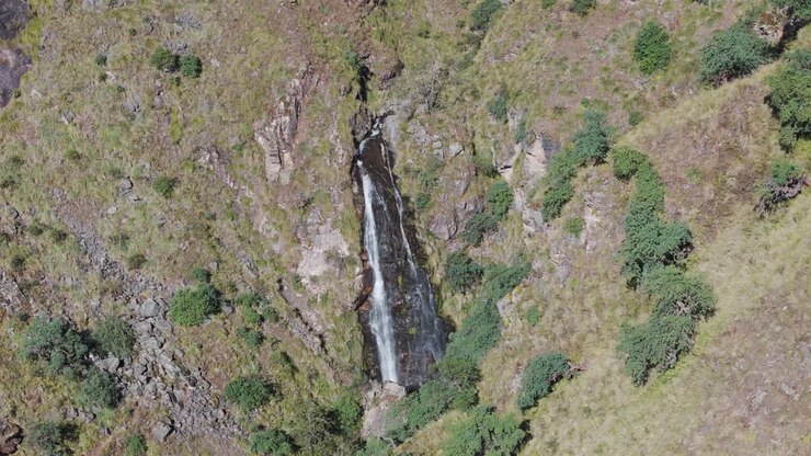 Scenic Waterfall in the Mountains