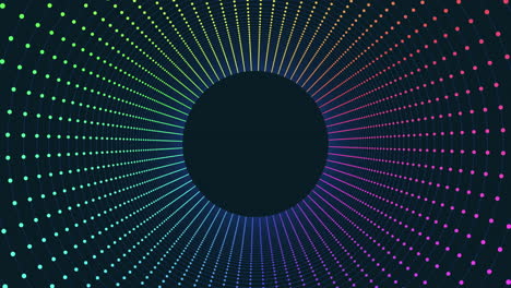 radiant circular design in bright colors on a dark background