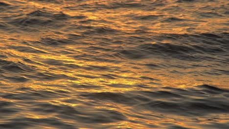 reflection of orange sky on sea surface