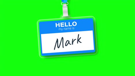 blue hello my name is label sticker on white background. stock illustration.