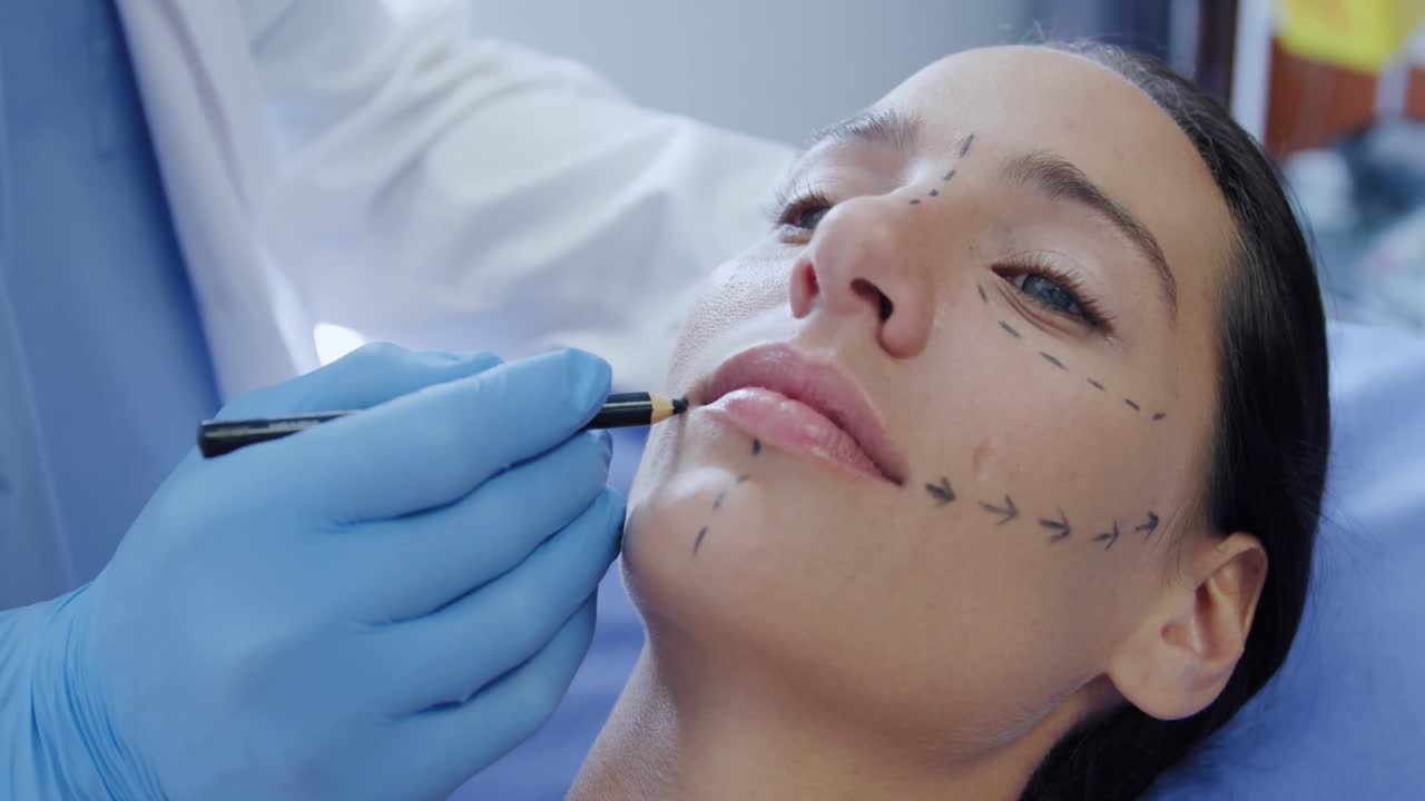 paciente de procedimiento cosmético femenino