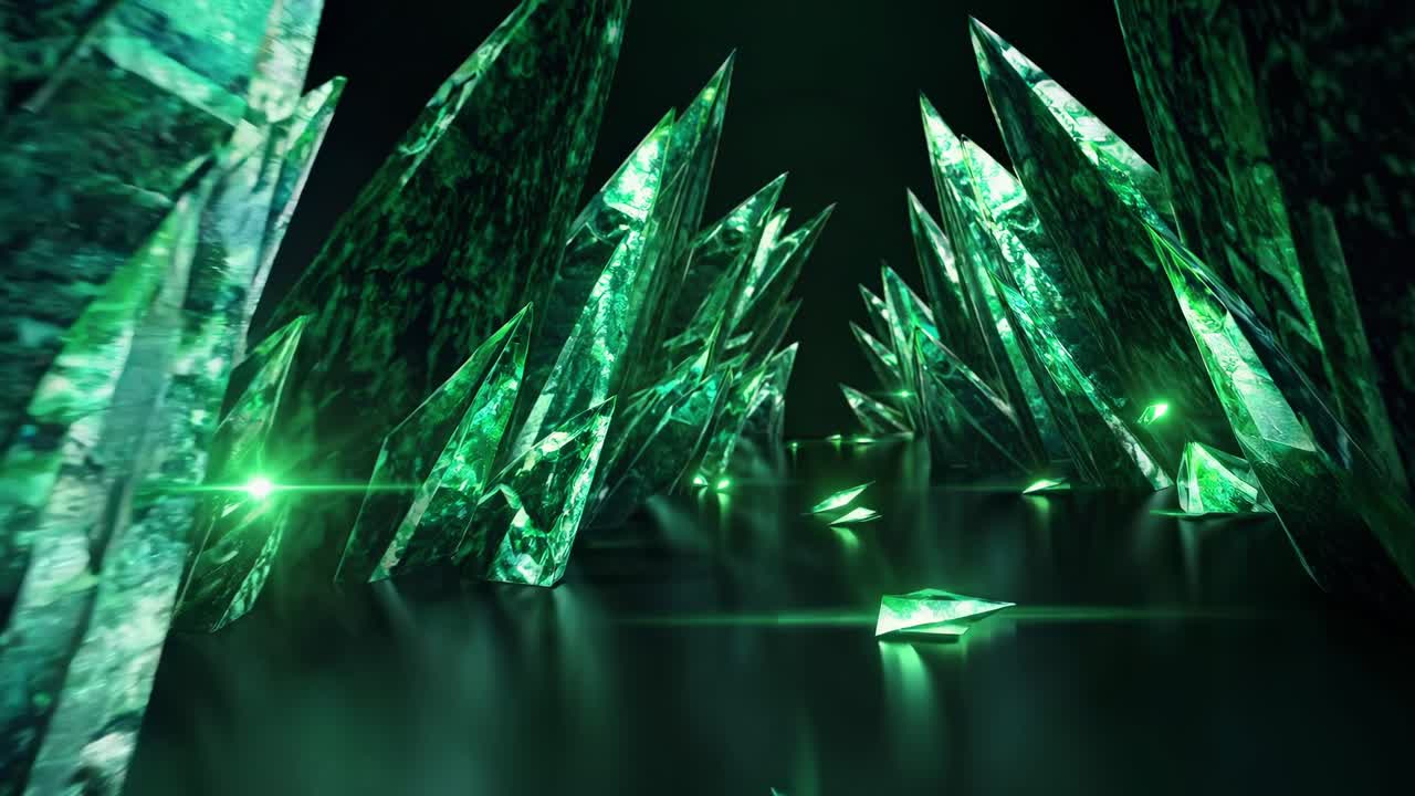Emerald Crystal Landscape