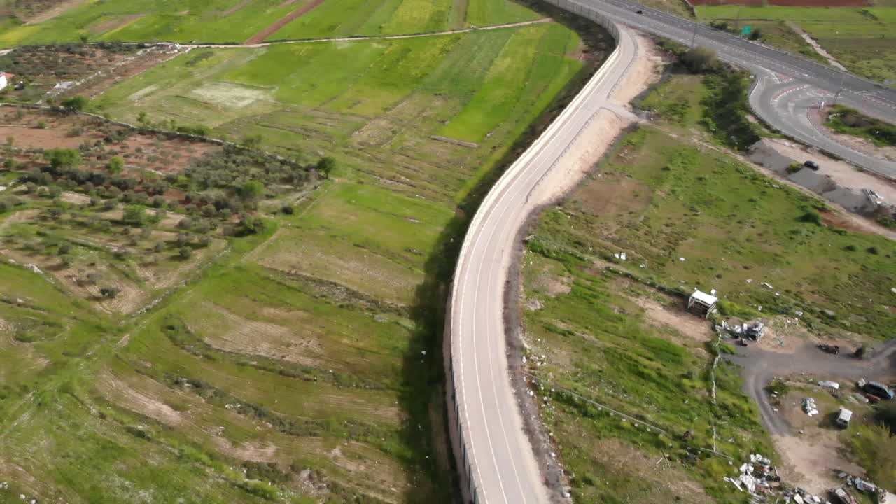 Flying over Security Wall in Israel