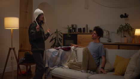 couple arguing at home