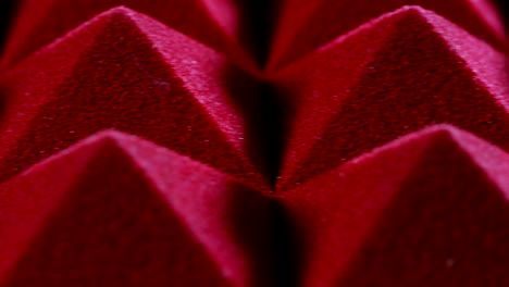 macro shot of soundproofing panels, often used in radio, or those who play musical instruments and loves music. the sound-insulating panels are used to not pass the noises and sounds over the walls