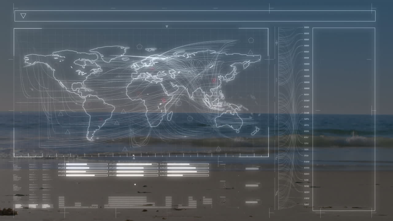 анимация обработки данных над подходящим человеком, работающим