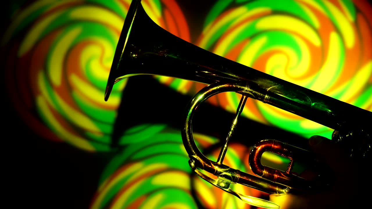 스포트라이트에서 트럼 클로즈업