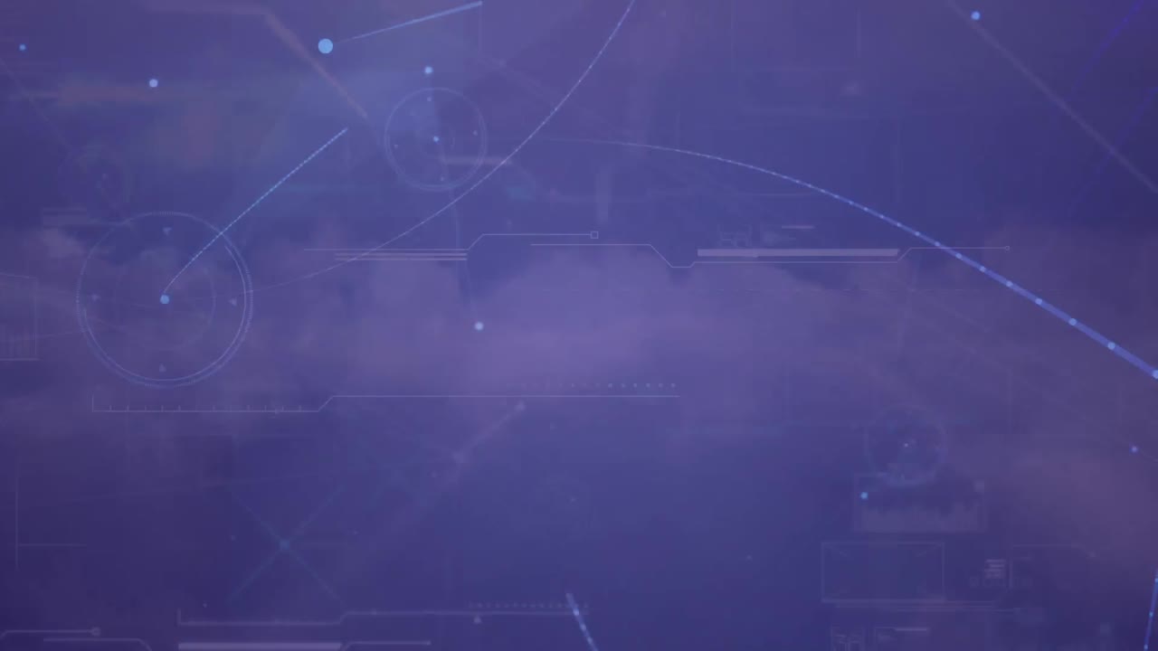 animación de redes de conexiones a través de nubes