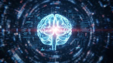 exploring the depths of neural networks: a visual representation of technology and intelligence in the digital age, showcasing the complexities of the human brain in a futuristic format