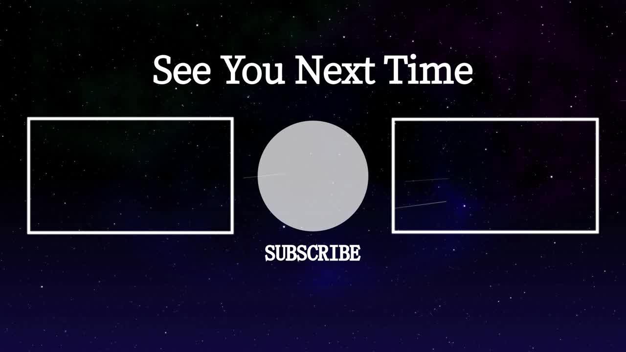 스페이스 갤럭시 엔드 카드 엔딩 스크린 모션 그래픽