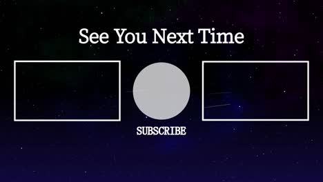 space galaxy end card ending screen motion graphics