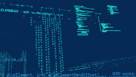 animation of data processing on navy background