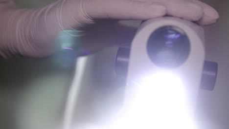 close-up of doctor hand doing medical ultrasound