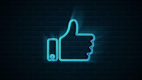diseño de iconos de neón de redes sociales aislados en fondo oscuro. iconos web de esquema. gráficos en movimiento.