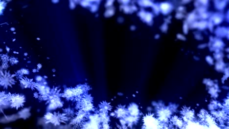 spin of snow crystal,cg animation,loop