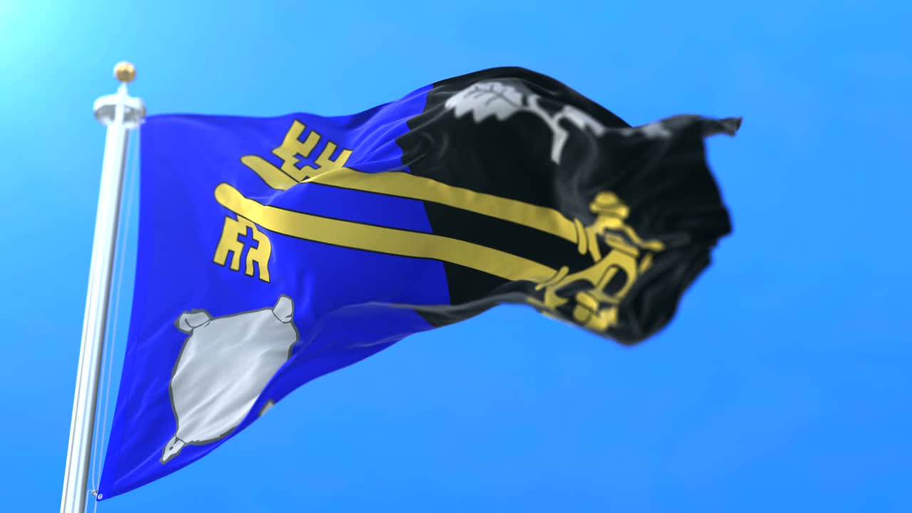 잉글랜드 남동부 서레이 카운티의 국기.