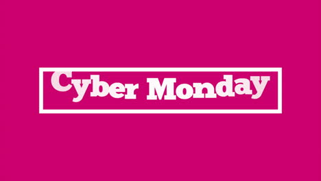 Cyber-Monday-Text-Im-Rahmen-Auf-Rotem,-Modernem-Farbverlauf