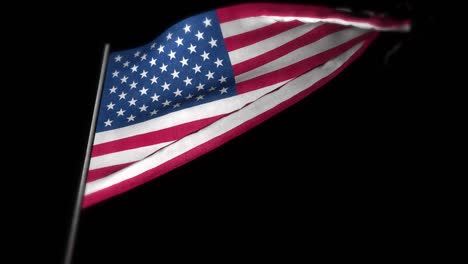 american flag , realistic 3d animation of waving flag . united states american flag waving in the wind. national flag of america. seamless loop animation. 4k high quality, 3d render