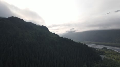 tree covered mountains aerial hd