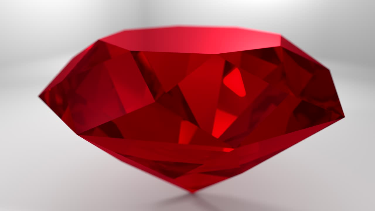 Ruby red gemstone gem stone spinning wedding background loop 4K