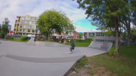 skateboard ollie jump skatepark outdoors