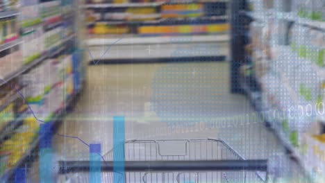 Animation-of-data-processing-over-shopping-cart
