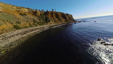 vistas aéreas del faro de point vicente en rancho palos verdes, california