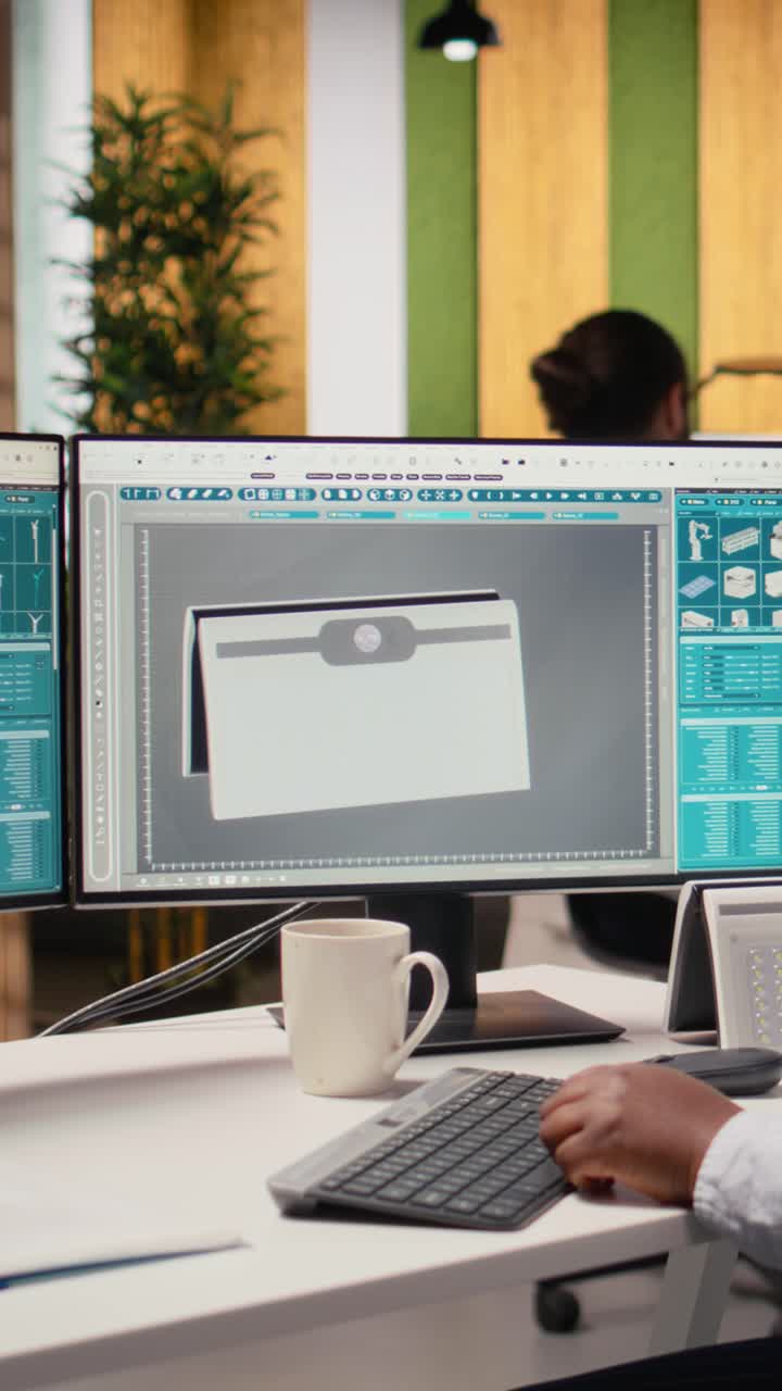 Engineer working on portable solar energy gadget