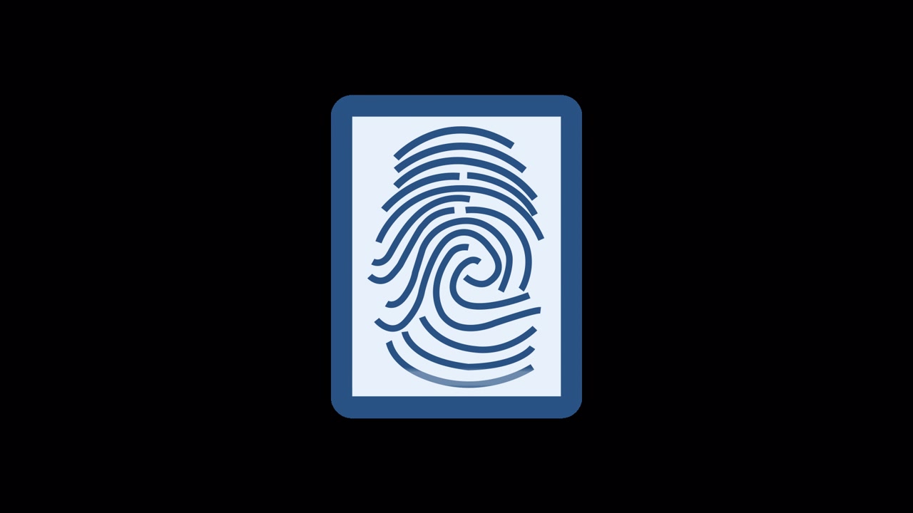 Animated Fingerprint Scan for Biometric Identification and Security
