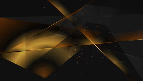 negro y dorado brillante brillante bajo fondo de movimiento poli
