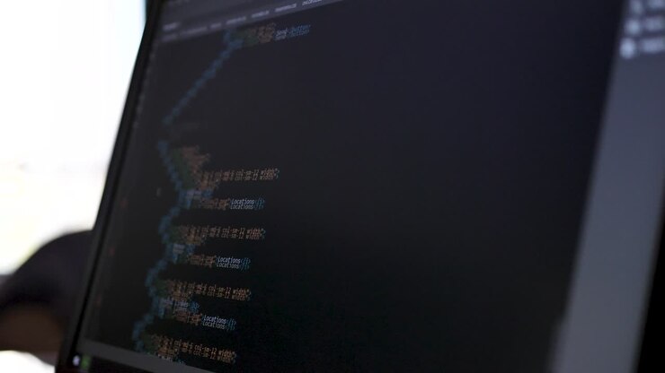 Browsing HTML code on the desktop computer screen-1