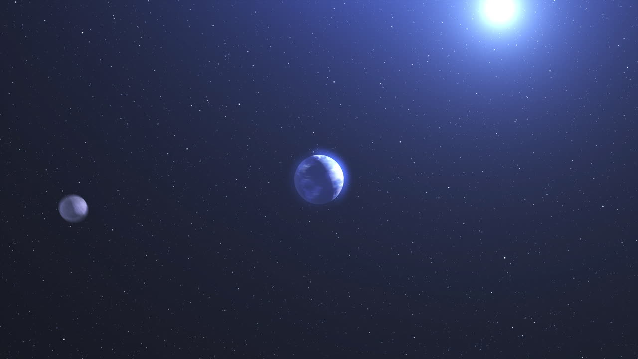 A planet in outer space