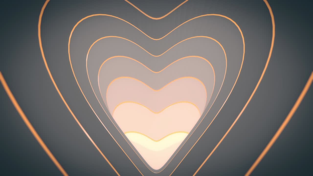 추상적인 루프 회색의 터널 심장