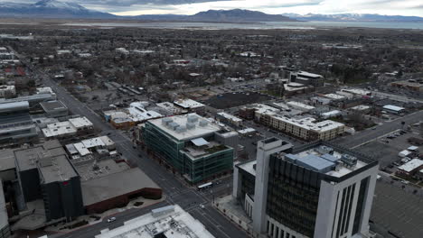 provo utah downtown core aerial