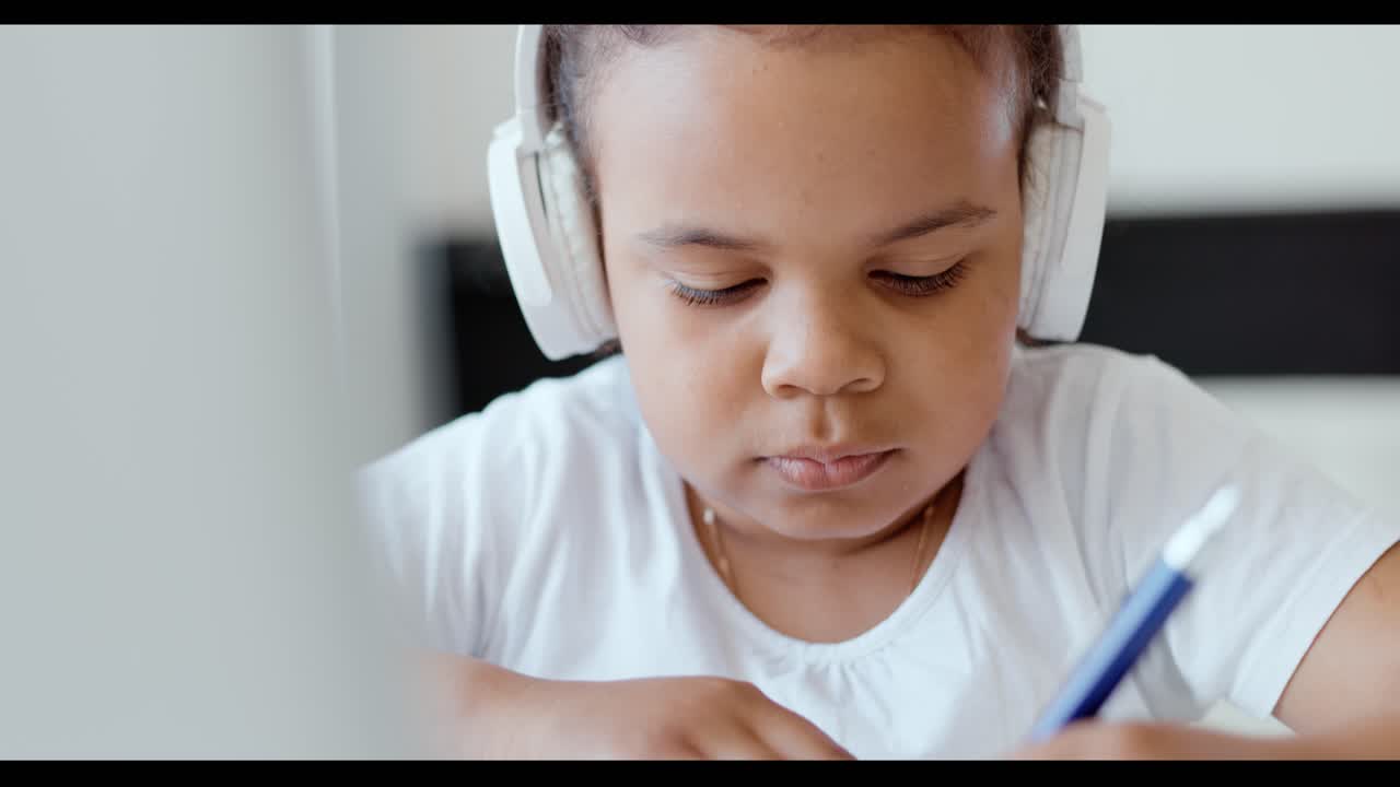Young Girl Doing Homework